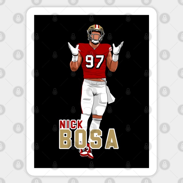 Nick Bosa Sticker by origin illustrations